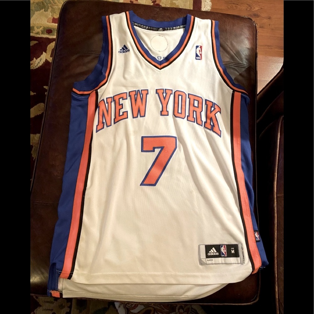 NBA Nicks Basketball Jersey raised letters